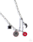 Paparazzi "Trendy Trinket" Red Necklace & Earring Set Paparazzi Jewelry