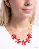 Paparazzi "Featured Finesse" Red Necklace & Earring Set Paparazzi Jewelry