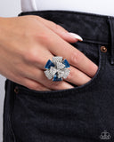 Paparazzi "Persuasive Pizzazz" Blue Ring Paparazzi Jewelry