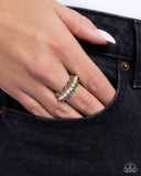 Paparazzi "Pearly Provision" Gold Ring Paparazzi Jewelry