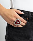 Paparazzi "Devoted Declaration" Red Ring Paparazzi Jewelry