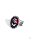 Paparazzi "Delicate Dowry" Black Ring Paparazzi Jewelry