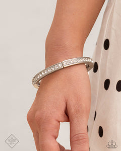 Paparazzi "Dashing Declaration" White Fashion Fix Bracelet Paparazzi Jewelry