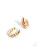 Paparazzi "Paved in Glitz" Gold Post Earrings Paparazzi Jewelry