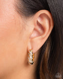 Paparazzi "Paved in Glitz" Gold Post Earrings Paparazzi Jewelry