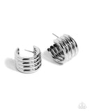 Paparazzi "Continuous Construction" Silver Post Earrings Paparazzi Jewelry