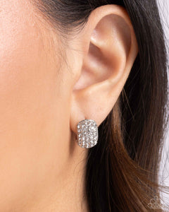 Paparazzi "All Dressed UPSCALE" White Post Earrings Paparazzi Jewelry