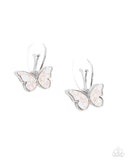 Paparazzi "Melodic Mariposa" White Post Earrings Paparazzi Jewelry