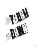 Paparazzi "Touchdown Texture" Black Post Earrings Paparazzi Jewelry