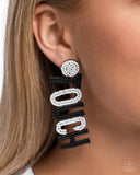 Paparazzi "Touchdown Texture" Black Post Earrings Paparazzi Jewelry