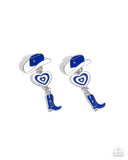 Paparazzi "Swing Dance Delight" Blue Post Earrings Paparazzi Jewelry