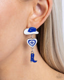 Paparazzi "Swing Dance Delight" Blue Post Earrings Paparazzi Jewelry