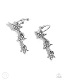 Paparazzi "Stellar Surge" White Ear Cuff Post Earrings Paparazzi Jewelry