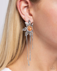 Paparazzi "Pearl Panorama" Orange Post Earrings Paparazzi Jewelry