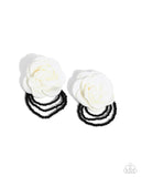 Paparazzi "Dramatic Dame" White Post Earrings Paparazzi Jewelry