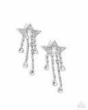 Paparazzi "Stellar Scale" White Post Earrings Paparazzi Jewelry