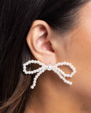 Paparazzi "Better Ballerina" White Post Earrings Paparazzi Jewelry