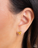 Paparazzi "Triangular Twinkle" Yellow Post Earrings Paparazzi Jewelry