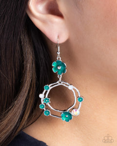 Paparazzi "Wreathed Waikiki" Green Earrings Paparazzi Jewelry