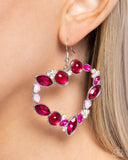 Paparazzi "Heart Hierarchy" Pink Earrings Paparazzi Jewelry