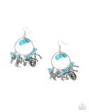 Paparazzi "Western Whisper" Blue Earrings Paparazzi Jewelry