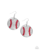 Paparazzi "Homerun Haute" White Earrings Paparazzi Jewelry