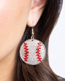 Paparazzi "Homerun Haute" White Earrings Paparazzi Jewelry