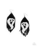 Paparazzi "Spooky Strands" Black Earrings Paparazzi Jewelry