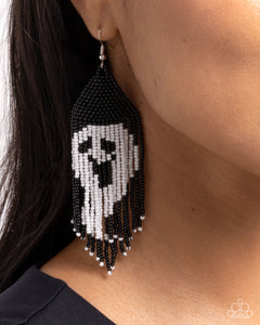 Paparazzi "Spooky Strands" Black Earrings Paparazzi Jewelry