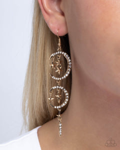 Paparazzi "Celestial Cascade" Gold Earrings Paparazzi Jewelry