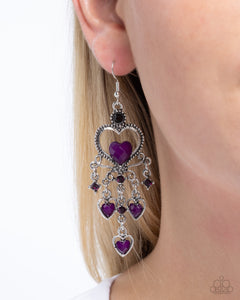 Paparazzi "Compassionate Chandelier" Purple Earrings Paparazzi Jewelry