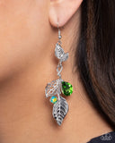 Paparazzi "Descending Dazzle" Green Earrings Paparazzi Jewelry