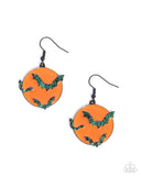 Paparazzi "Vampire Bats" Orange Earrings Paparazzi Jewelry