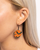 Paparazzi "Vampire Bats" Orange Earrings Paparazzi Jewelry