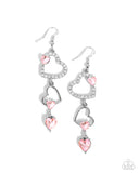 Paparazzi "Courting Cascade" Pink Earrings Paparazzi Jewelry