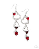 Paparazzi "Courting Cascade" Red Earrings Paparazzi Jewelry