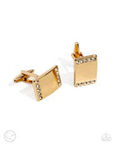 Paparazzi "Steady Sensation" Gold Cuff Links Paparazzi Jewelry