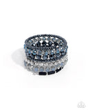 Paparazzi "Stacked Surprise" Blue Bracelet Paparazzi Jewelry