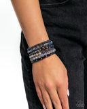 Paparazzi "Stacked Surprise" Blue Bracelet Paparazzi Jewelry
