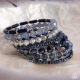 Paparazzi "Stacked Surprise" Blue Bracelet Paparazzi Jewelry