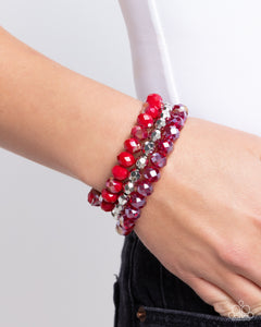 Paparazzi "Memorable Makeover" Red Bracelet Paparazzi Jewelry