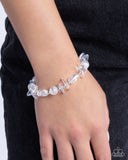 Paparazzi "Reflective Ritardando" White Bracelet Paparazzi Jewelry