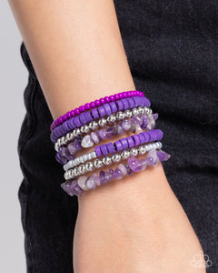 Paparazzi "Plentiful Pizzazz" Purple Bracelet Paparazzi Jewelry