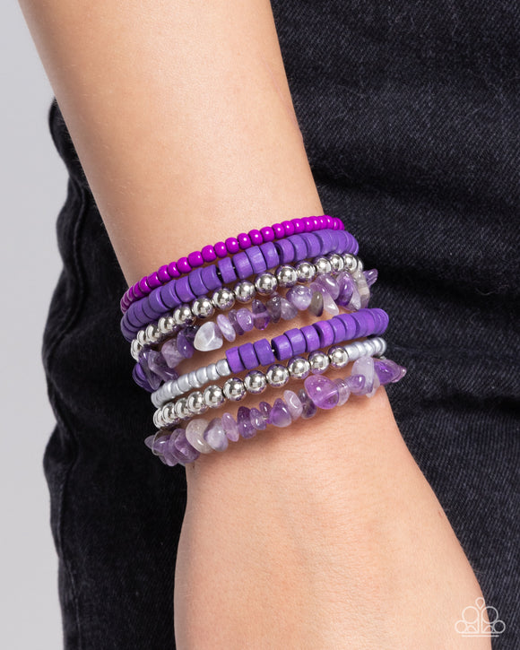 Plentiful Pizzazz - Purple Paparazzi Jewelry