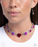 Valentines Vibe" Pink Choker Necklace & Earring Set Paparazzi Jewelry