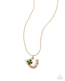 Paparazzi "Lucky for Life" Gold Necklace & Earring Set Paparazzi Jewelry