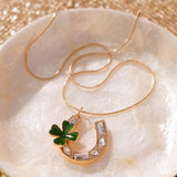 Paparazzi "Lucky for Life" Gold Necklace & Earring Set Paparazzi Jewelry