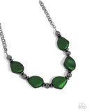 Paparazzi "Refulgent Reformation" Green Necklace & Earring Set Paparazzi Jewelry