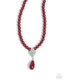 Paparazzi "Eternal Elegance" Red Necklace & Earring Set Paparazzi Jewelry