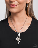 Paparazzi "Phenomenal Pizzazz" White Necklace & Earring Set Paparazzi Jewelry